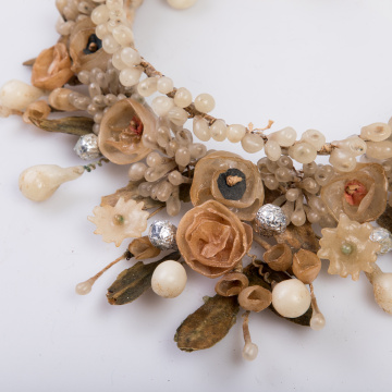Wedding flower crown with two hoops