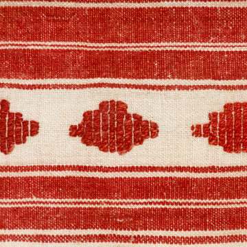 Woven rushnyk (towel) placed under a bread