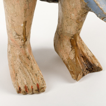 Wooden sculpture of an angel