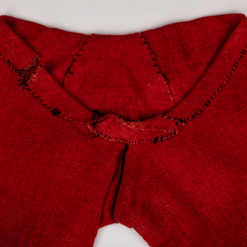 Pants made of red cloth