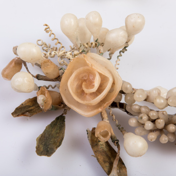 Wedding flower crown with two hoops