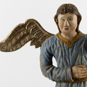 Wooden sculpture of an angel