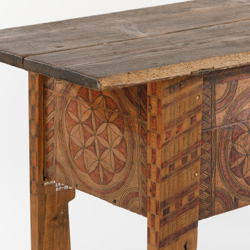 Carved chest-table