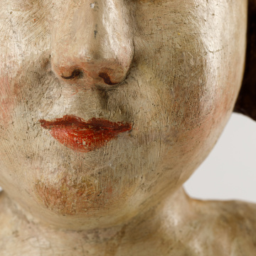Wooden sculpture of an angel