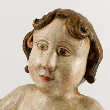 Wooden sculpture of an angel