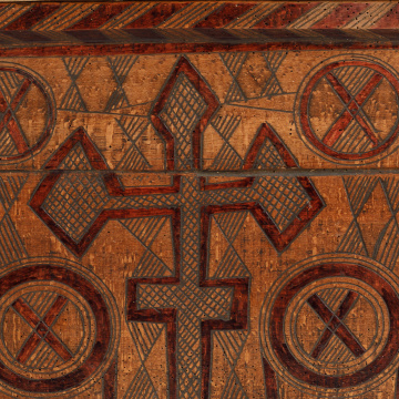 Carved chest-table