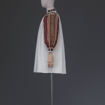 Women's woven and embroidered shirt