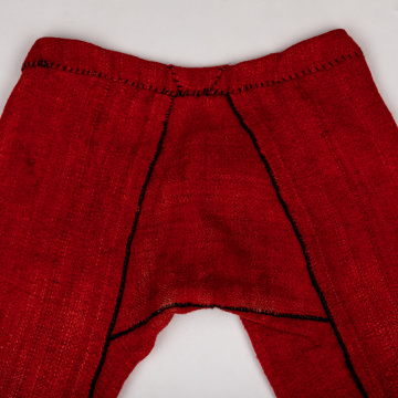 Pants made of red cloth