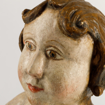 Wooden sculpture of an angel