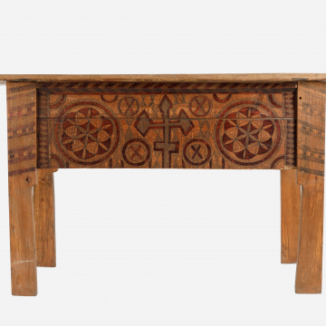 Carved chest-table